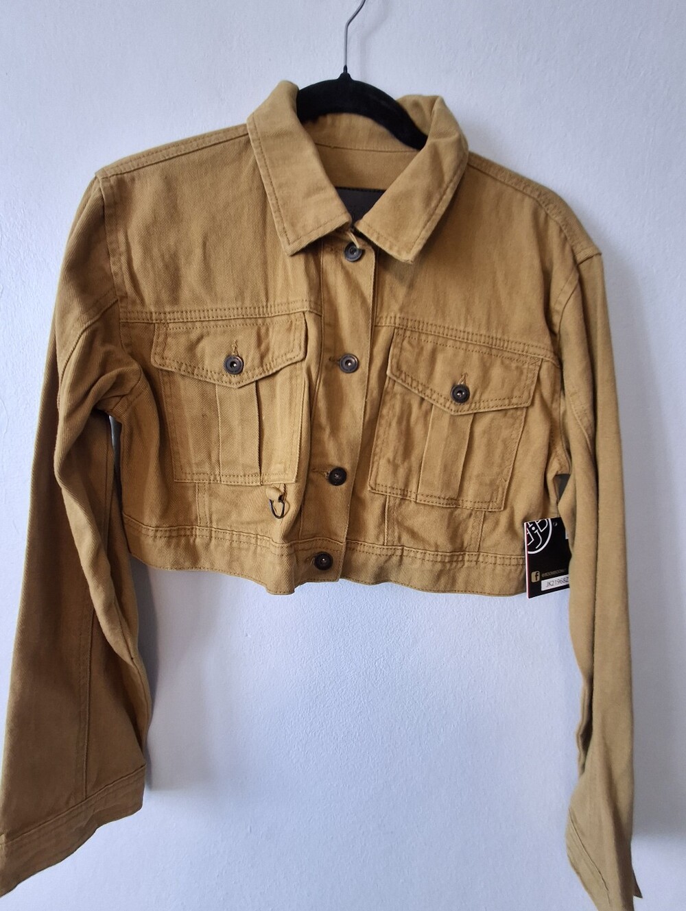 Cropped Women's Mustard Utility Jacket - Unbranded